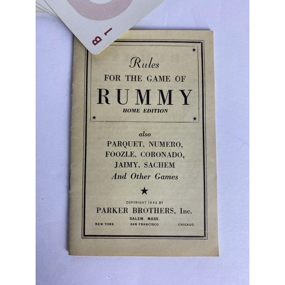 Parker Brothers 1942 rummy